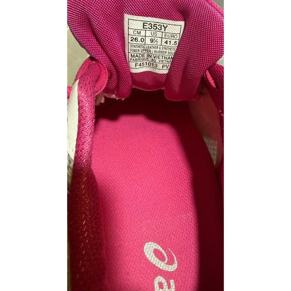 Asics Gel Challenger 9 Womens Size 9.5 Silver White Pink Tennis Shoes Sneakers - Picture 6 of 9